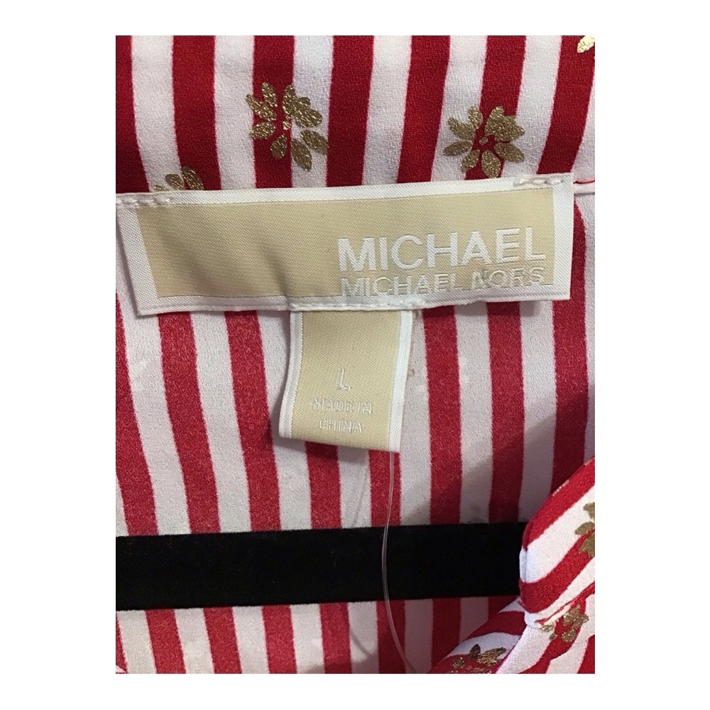 MICHAEL Michael Kors Blouse with Bell Sleeves and Tie Front - Picture 5 of 8